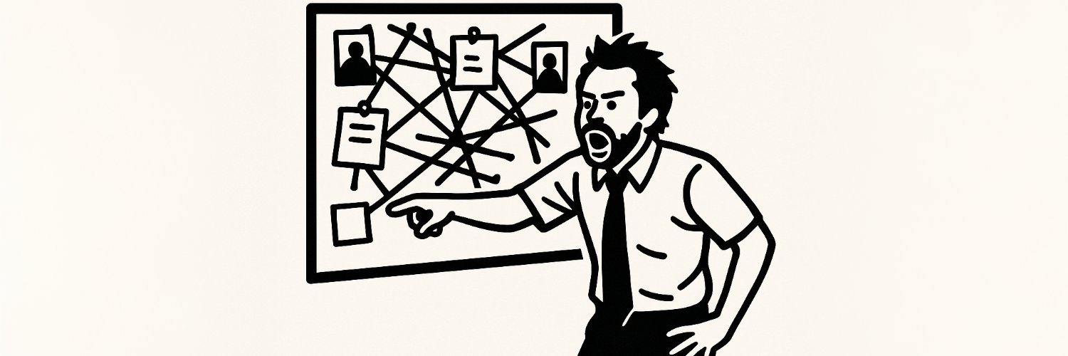 The Architect — a conspiracy board of threads connecting Relic glyphs